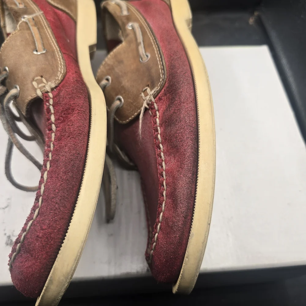 Cole Haan Men's Red and‎ Tan Boat Shoes
